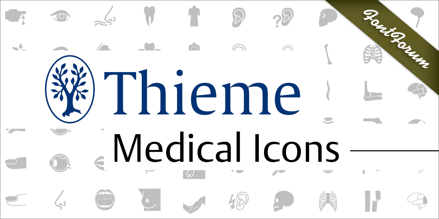 Пример шрифта Medical Icons